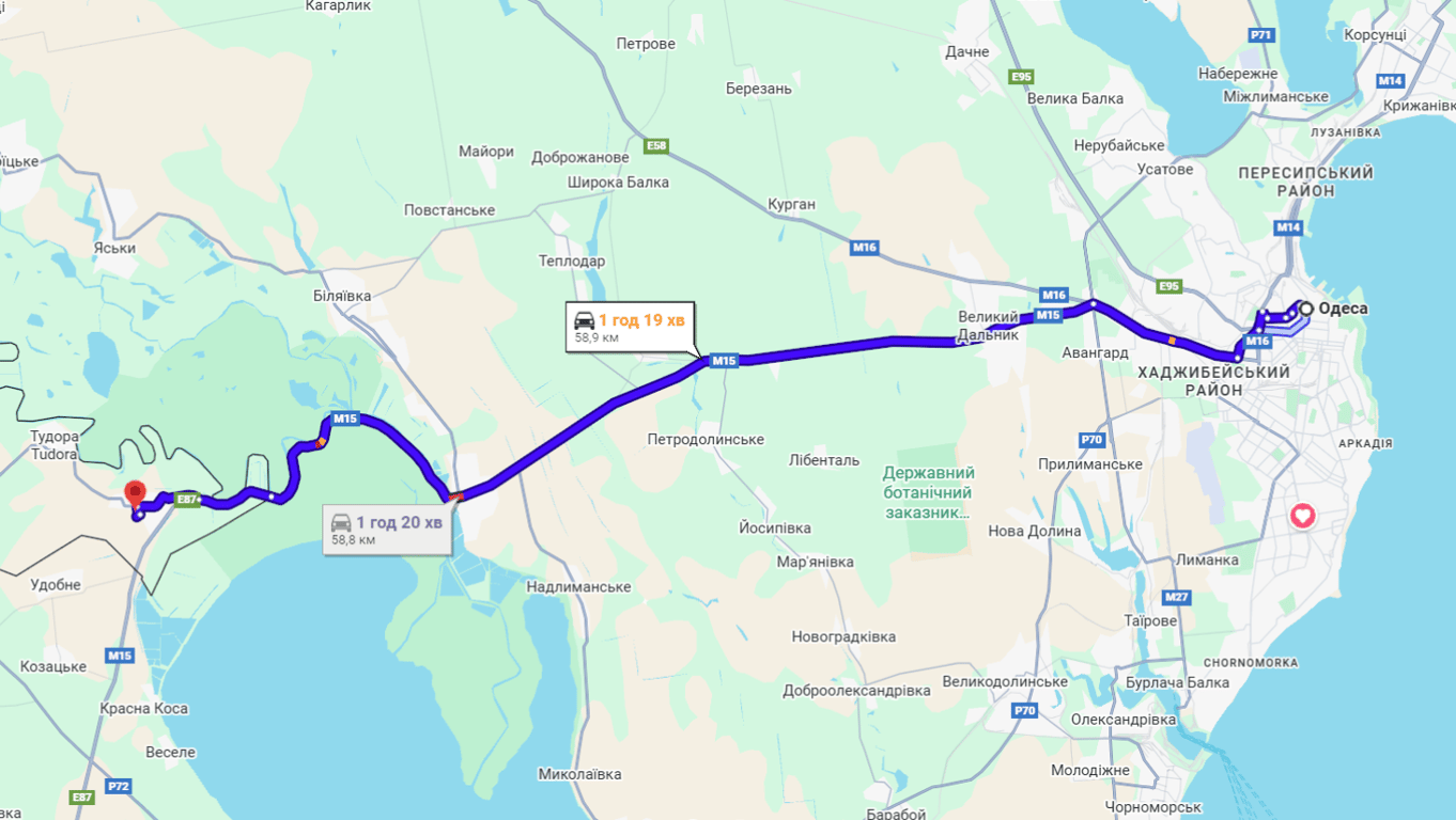 Затори на трасі Одеса-Рені