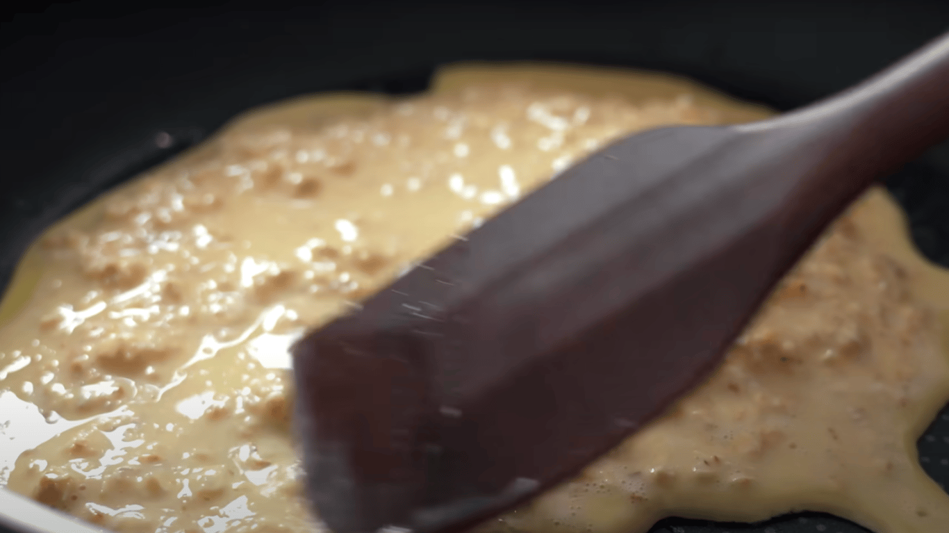 вівсяний млинець з шинкою та сиром