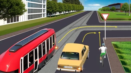 Заплутаний тест з ПДР — в якому порядку ТЗ проїдуть перехрестя - 285x160