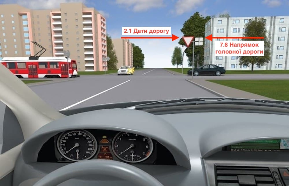 Тест з ПДР: кого має пропустити водій на перехресті?