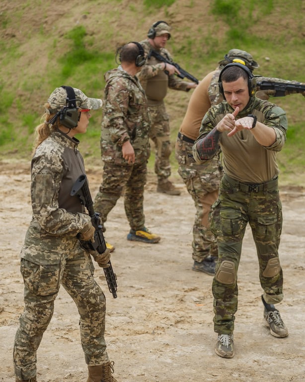 Тина Кароль стреляет. Фото: instagram.com/reservist.ua