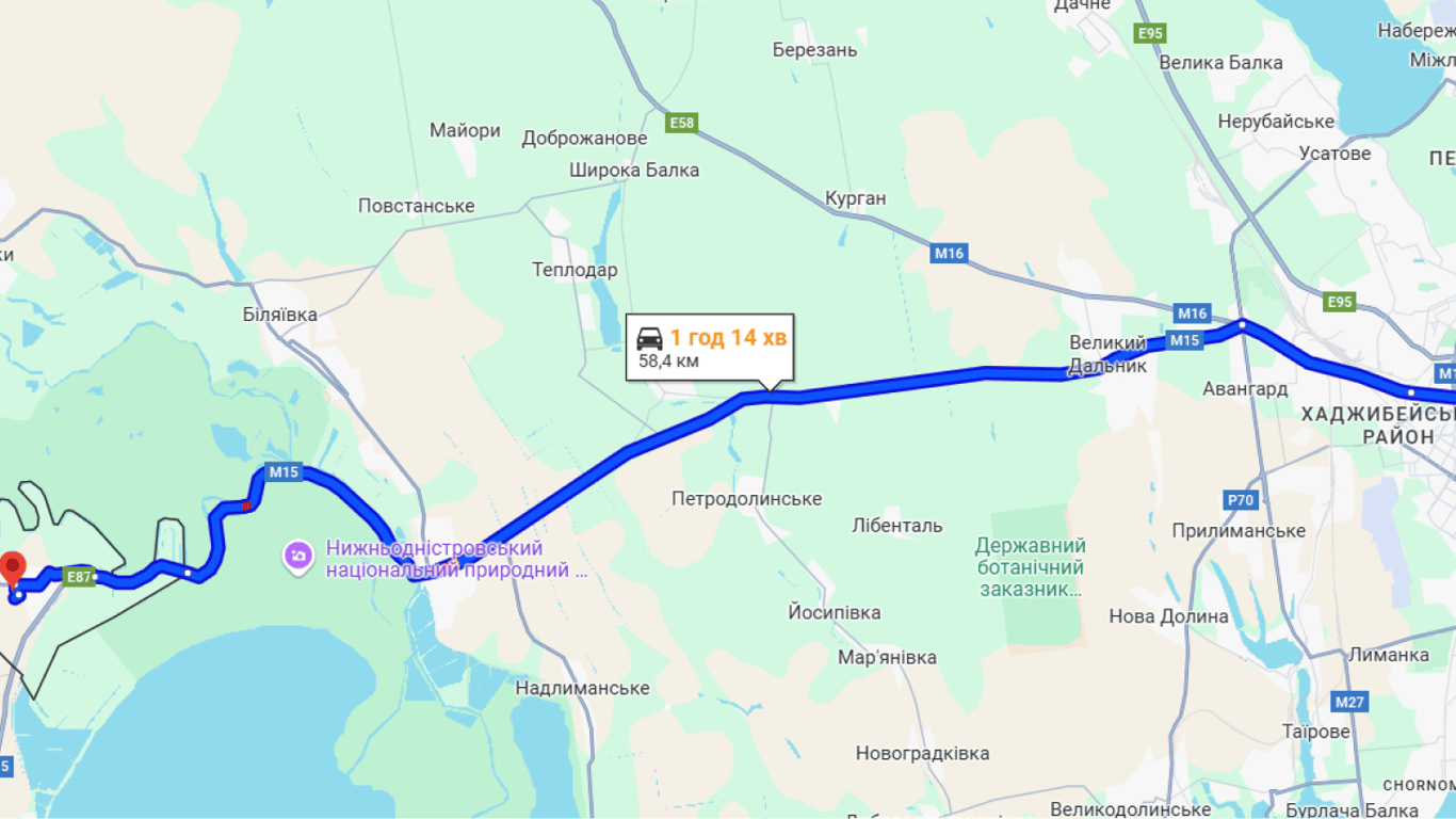 Затори на трасі Одеса-Рені