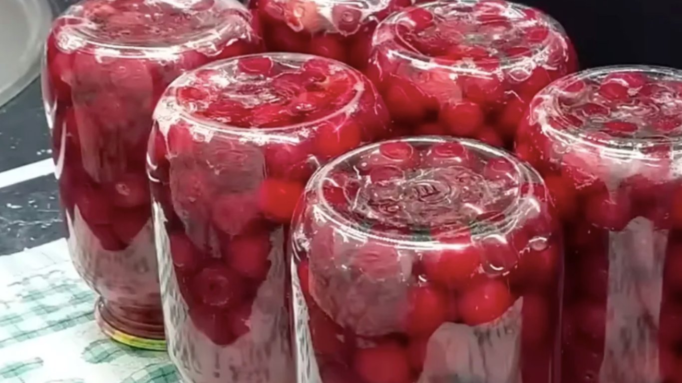 рецепт заготівлі вишень на зиму