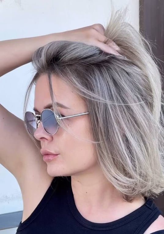 It's fashionable not to hide grey hair