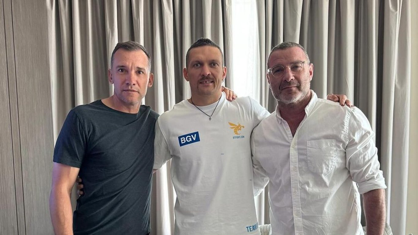 Лів Шрайбер, Андрій Шевченко та Олександр Усик