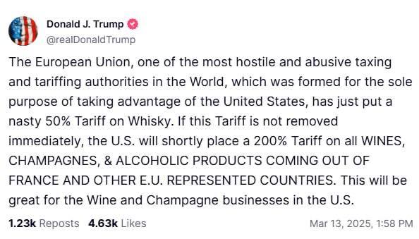 Трамп пригрозив ЄС новими митами