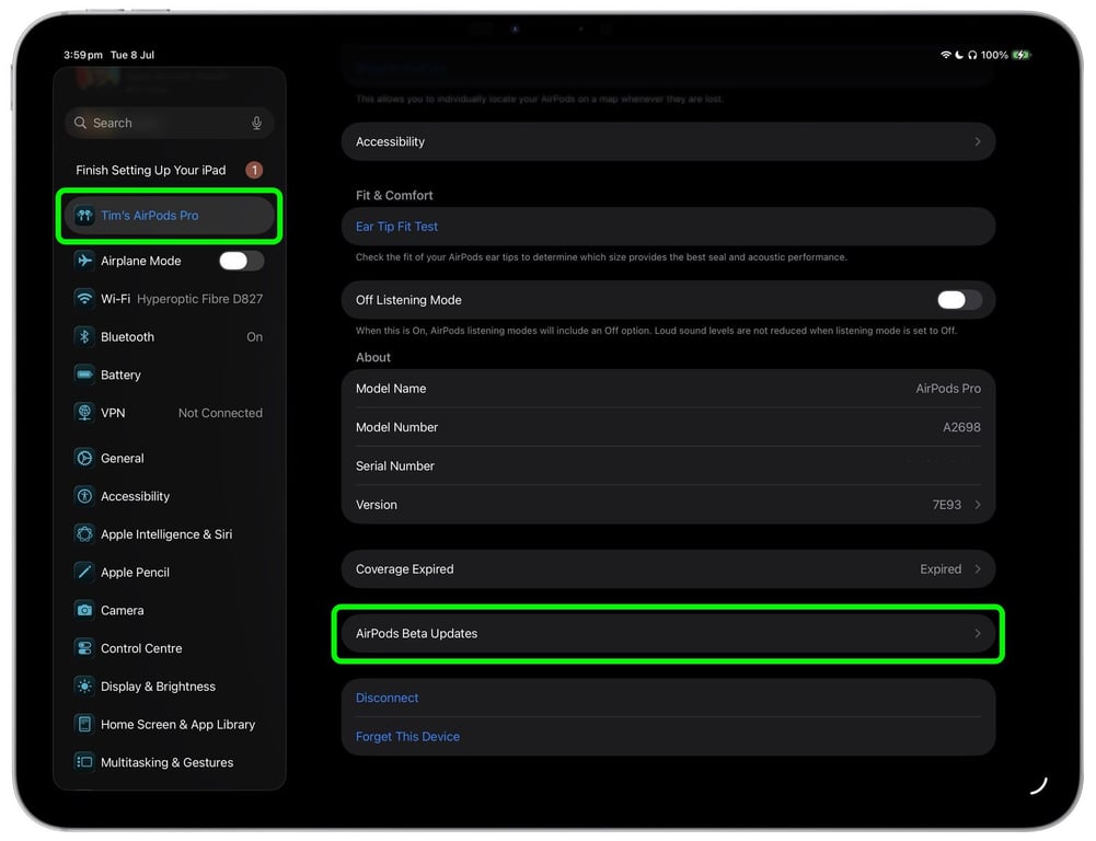 AirPods Beta Updates