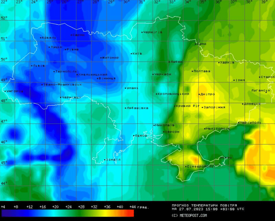 Погода в Україні 27 липня