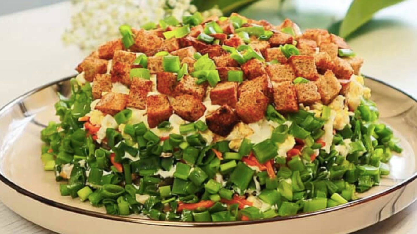 рецепт салату з куркою та печерицями на великдень