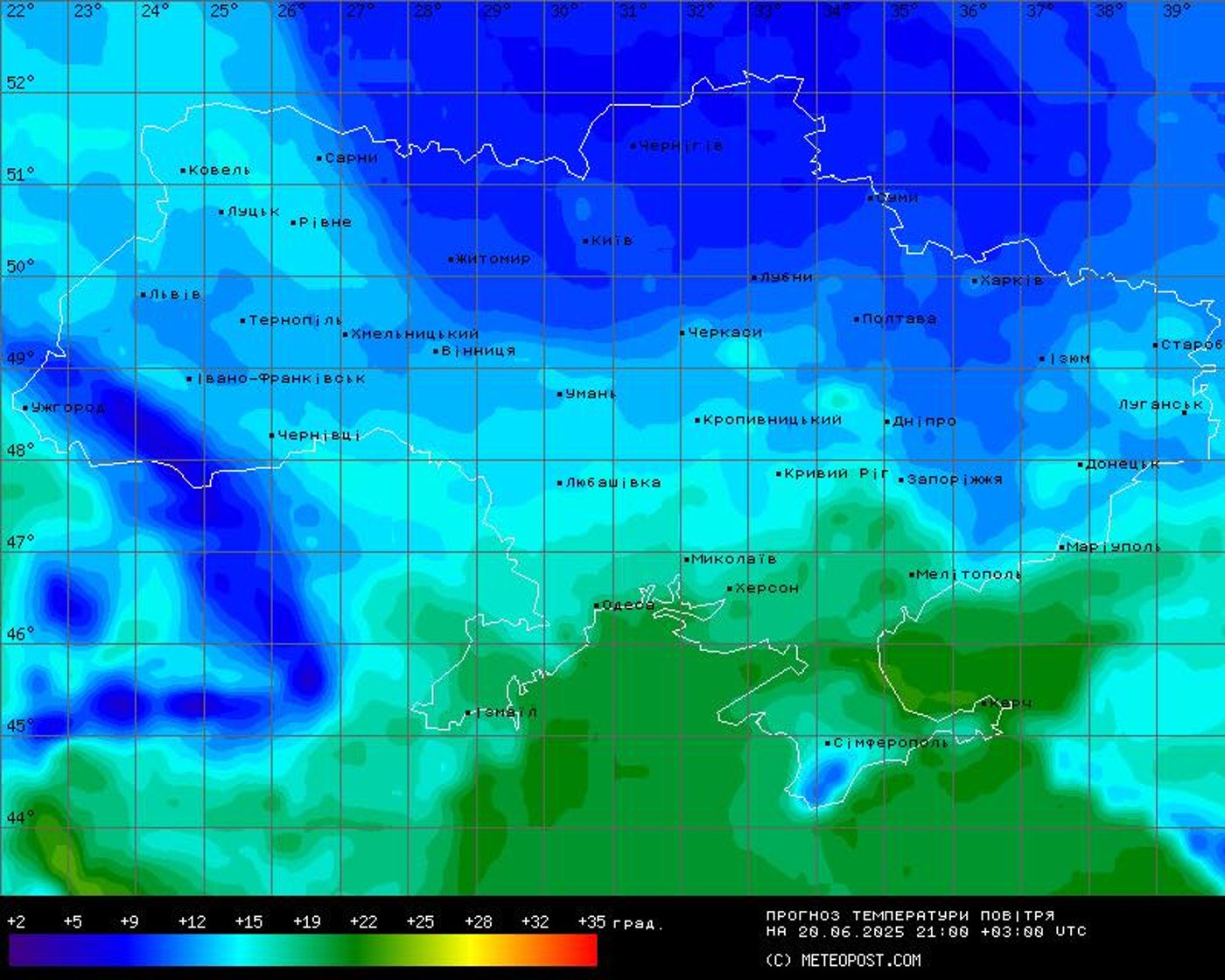 Погода в Україні на 19 червня