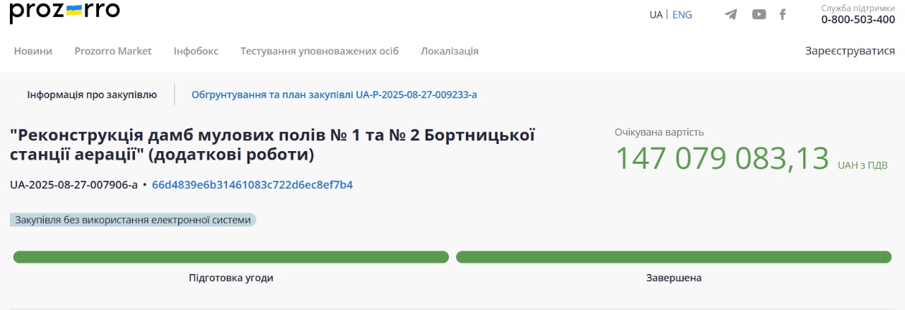 Київрада запланувала ремонт Бортницкой станції аерації
