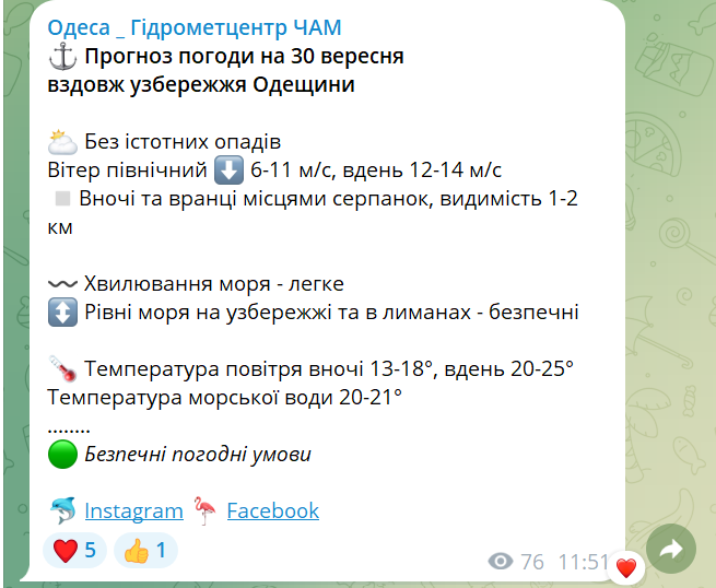 Без опадів, але з пожежною небезпекою — прогноз погоди в Одесі - фото 2