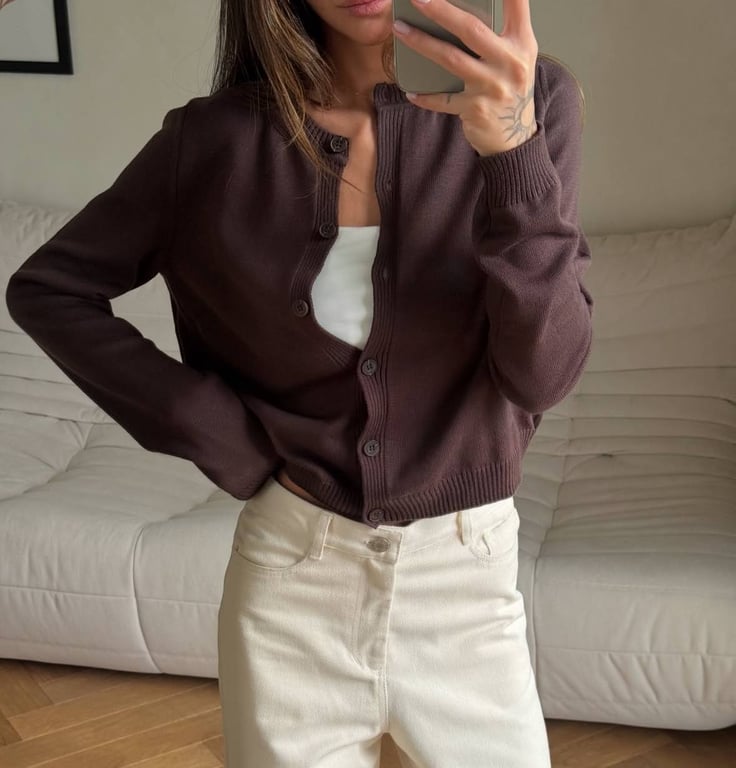 Кардиган можна поєднувати з будь-чим