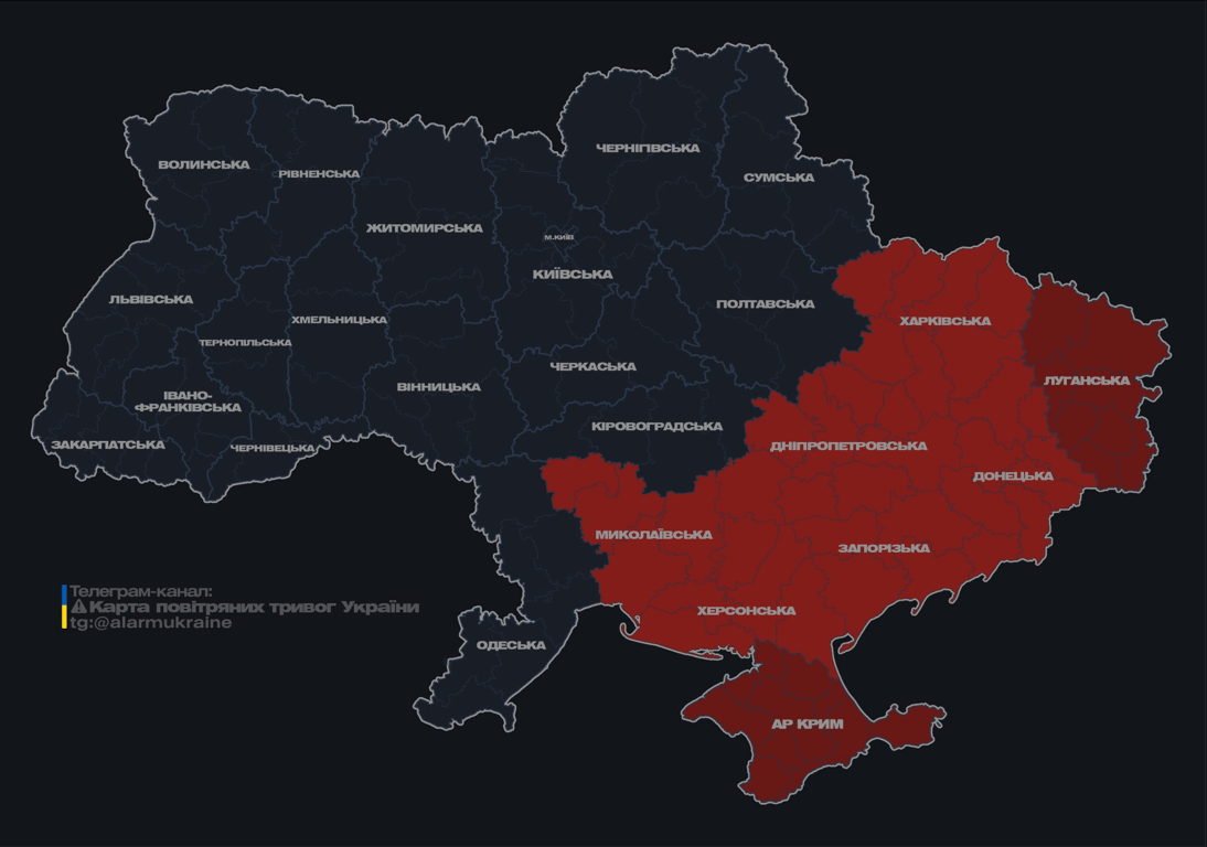 Масштабна повітряна тривога — в яких областях України загроза балістики - фото 4