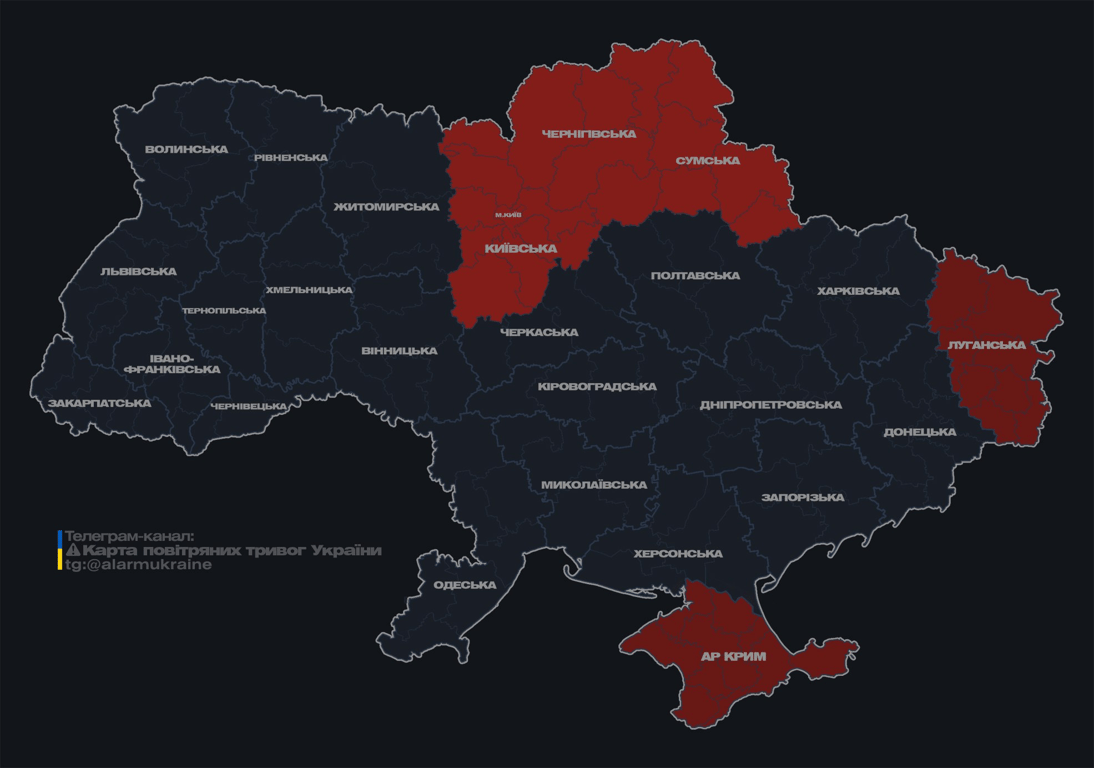 Мапа повітряних тривог