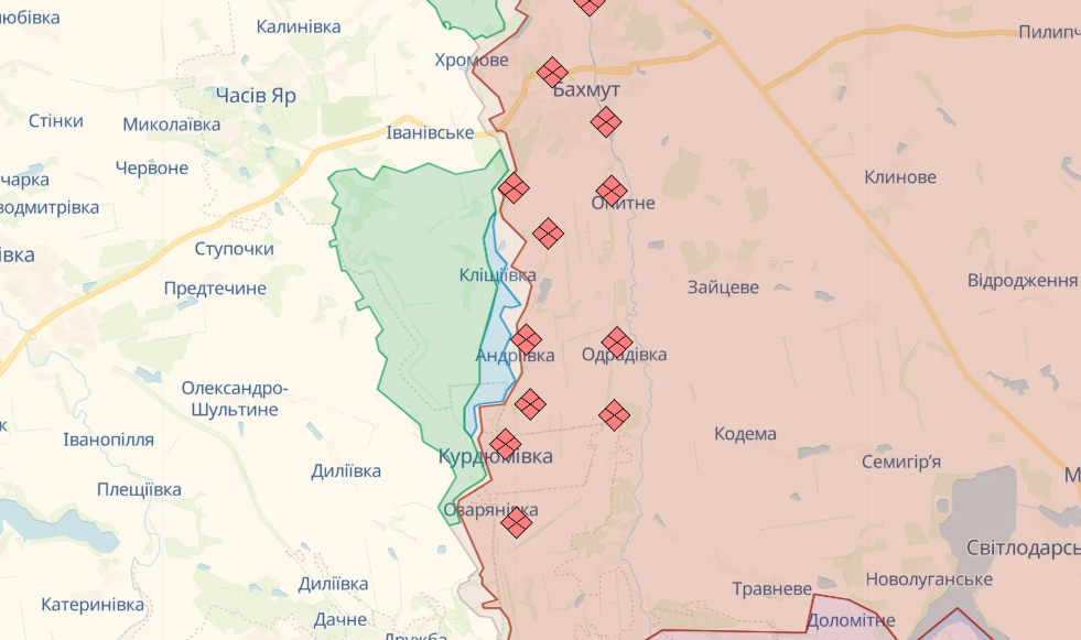 Карта бойових дій від Deepstate