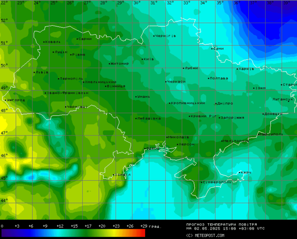 Погода в Україні 2 травня