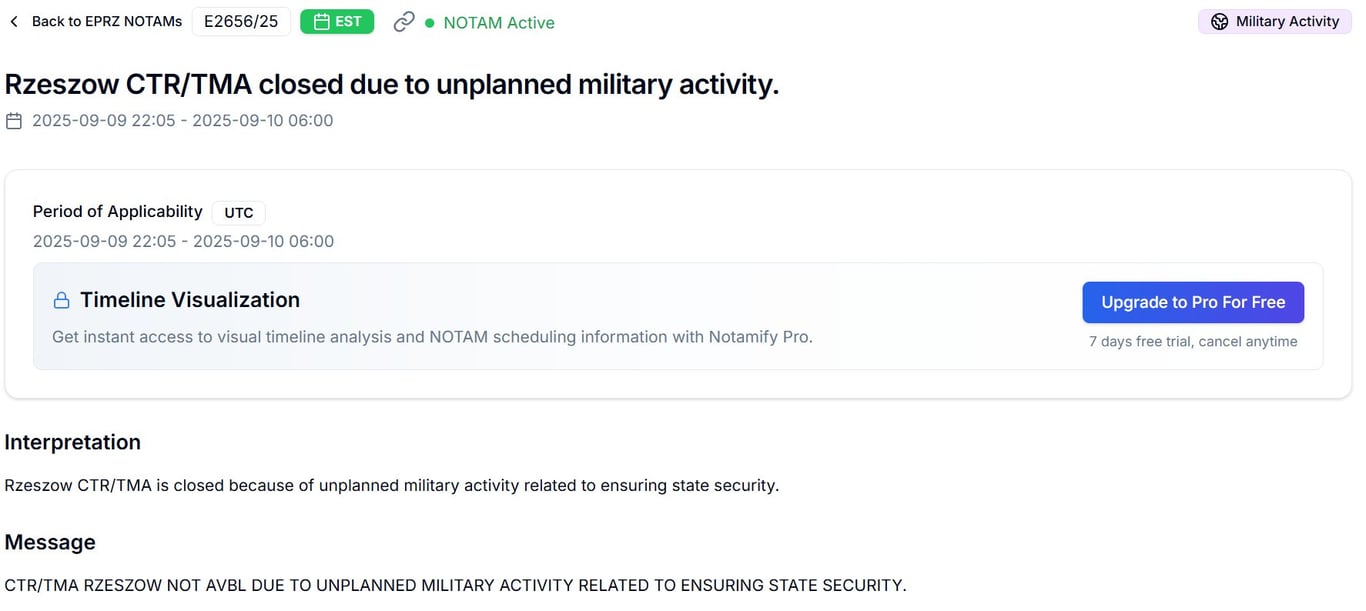 Аеропорт Жешува закрито 10 вересня на тлі атаки Росії - фото 1