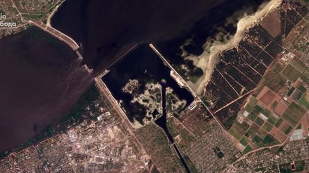 Появились кадры со спутника, где видно обмеление Северо-Крымского канала - 285x160