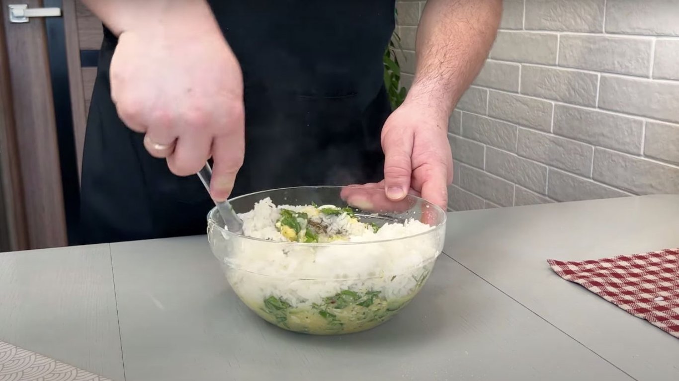 рецепт рисовой запеканки со шпинатом и фелатой