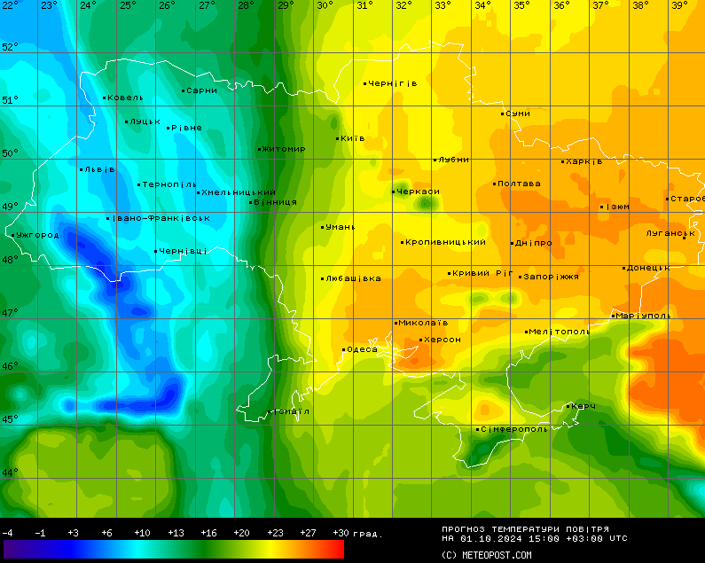 Прогноз погоди в Україні 1 жовтня