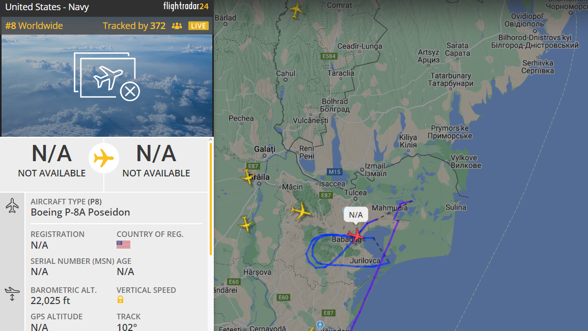 Boeing P-8A Poseidon сьогодні, 26 липня