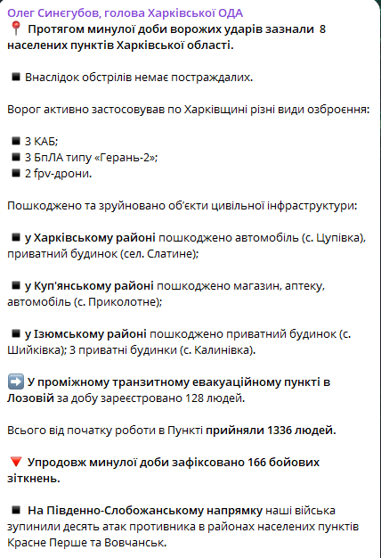 Враг применил дроны и КАБы по Харьковской области — подробности - фото 1