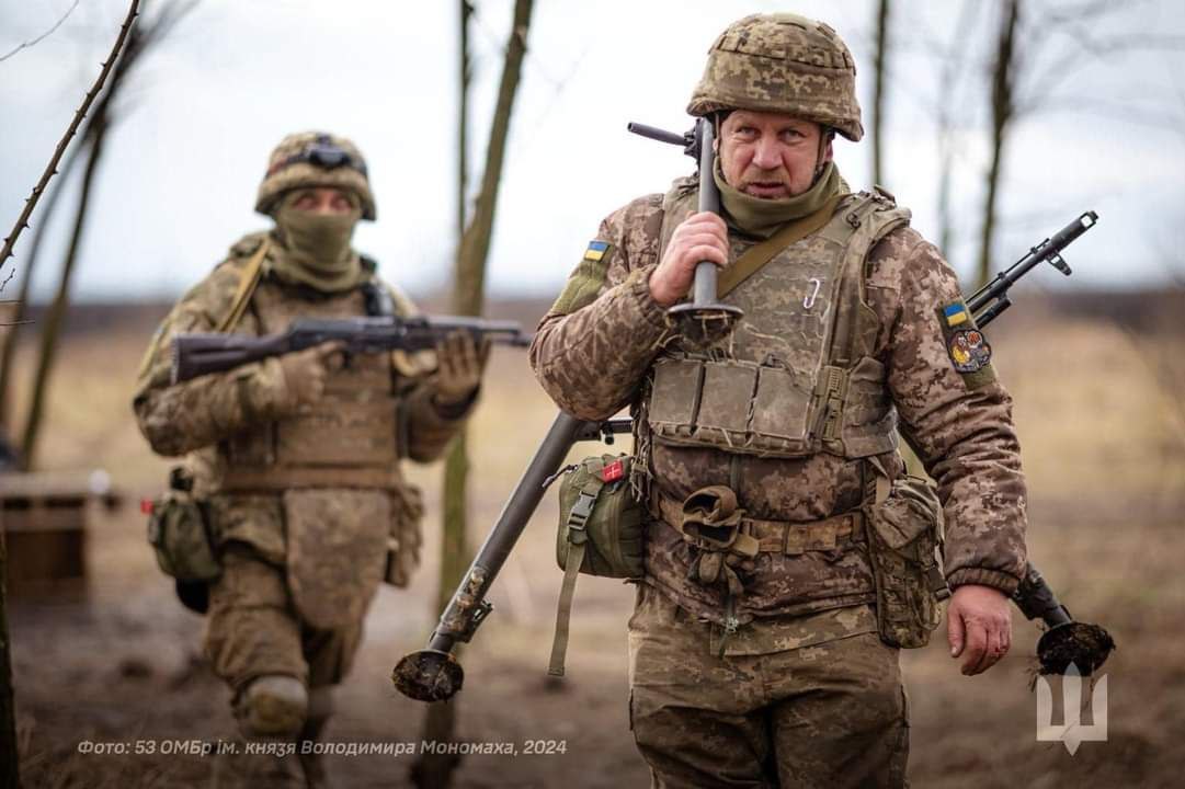 Украинские защитники на передовой