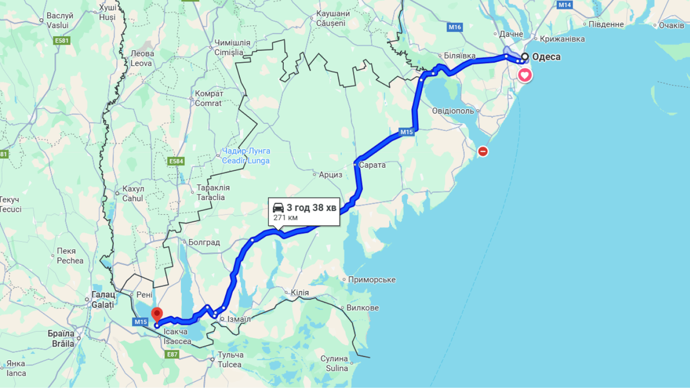 Затори на трасі Одеса-Рені