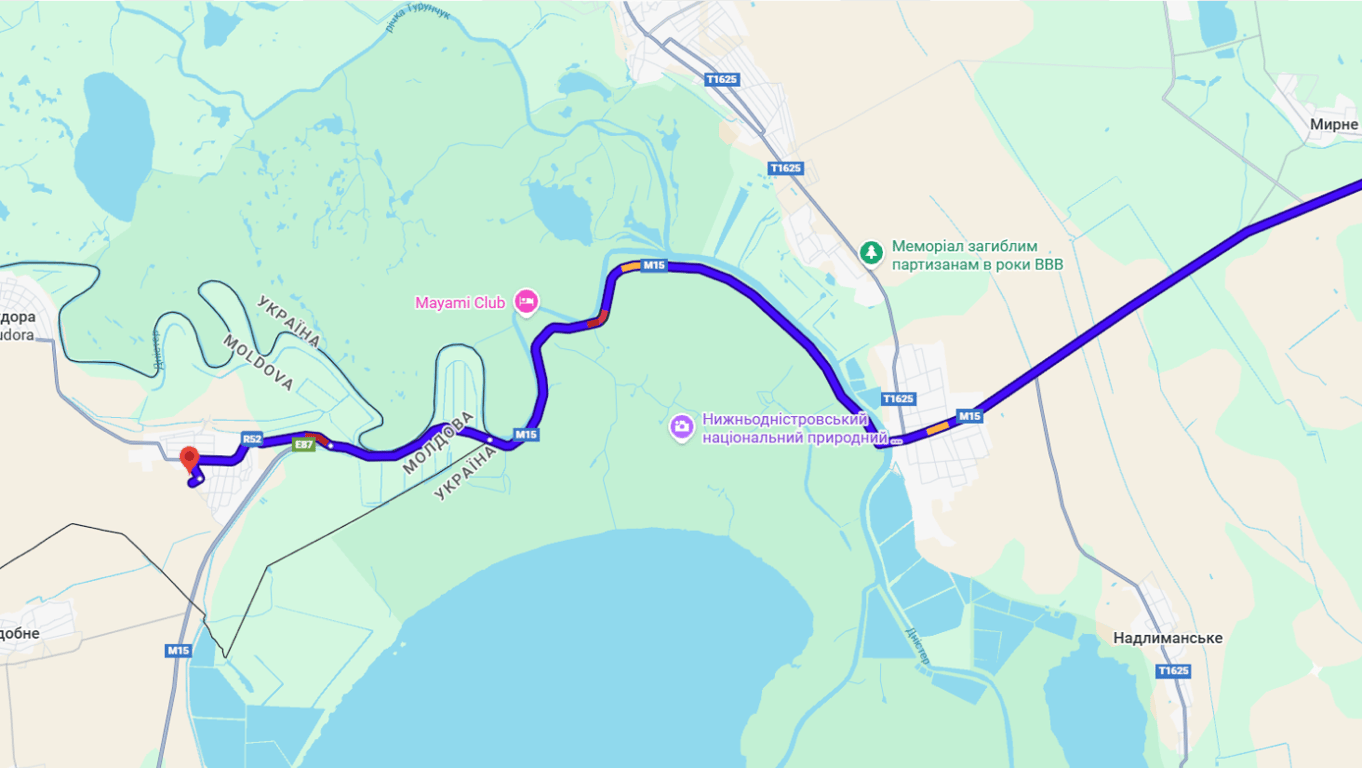 Затори на трасі Одеса-Рені