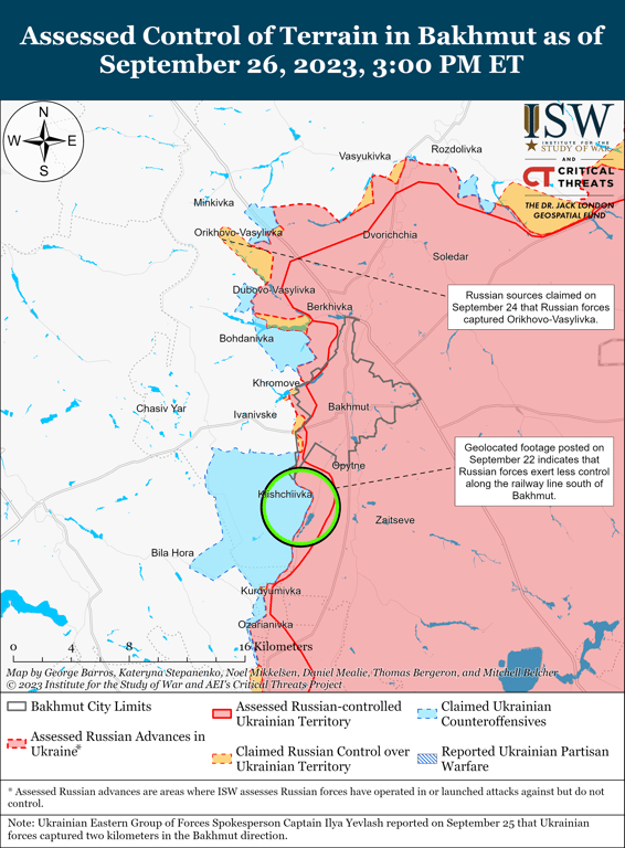Карта боевых действий от ISW