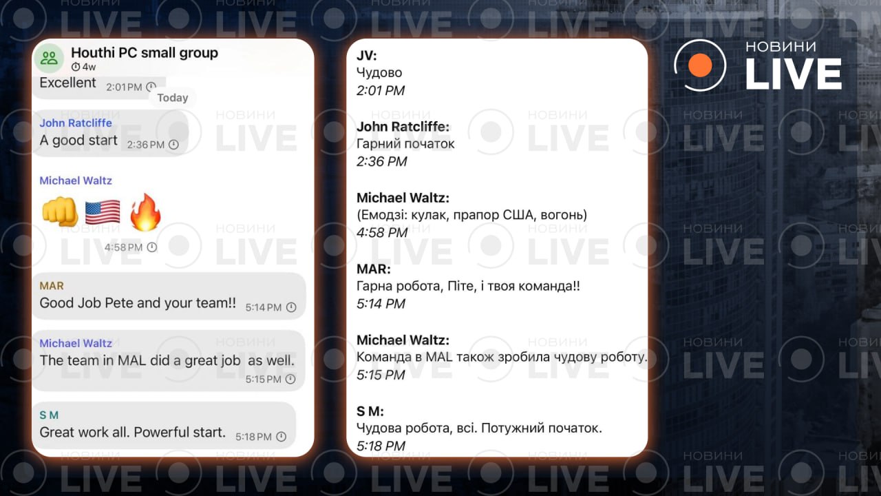 Білий дім виток даних через Signal
