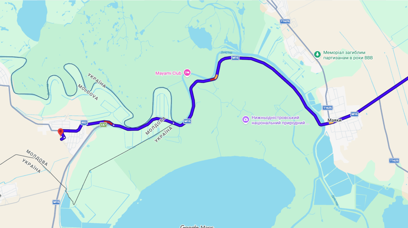 Затори на трасі Одеса-Рені