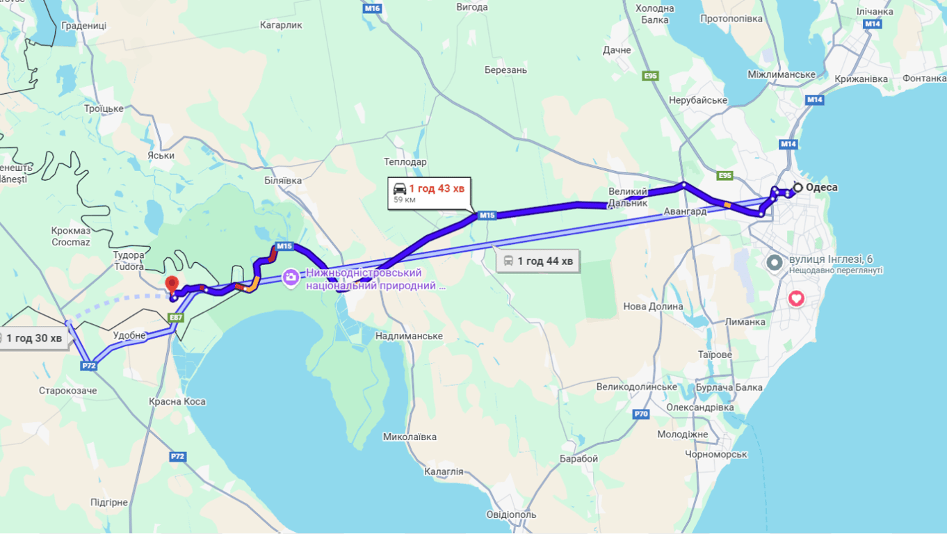Затори на трасі Одеса-Рені