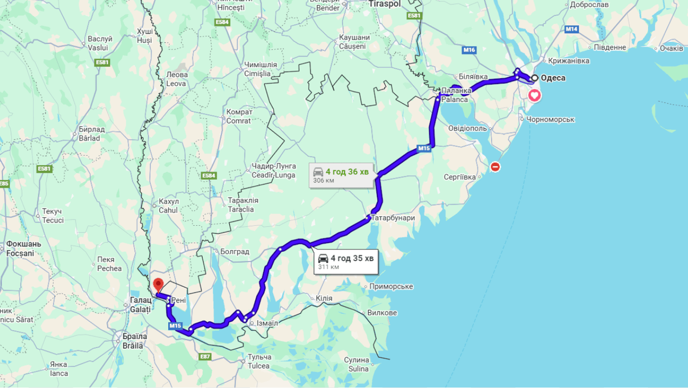 Затори до Молдови на трасі Одеса-Рені