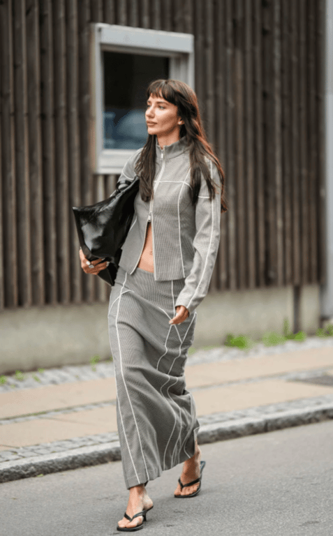 Stylish combination with classic sandals