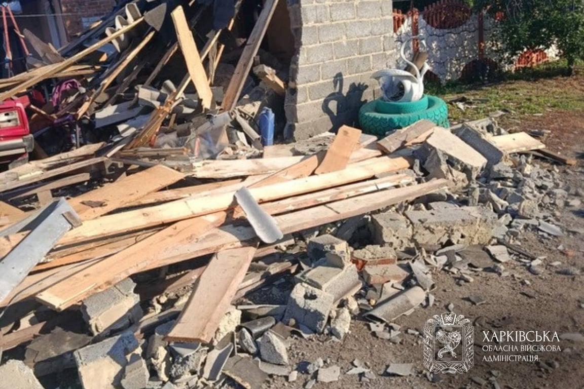Зруйнований приватний будинок на Харківщині