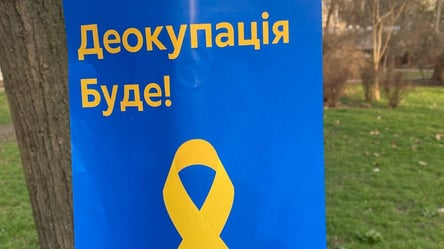 В Бердянске, Мелитополе и Энергодаре активисты "Желтой ленты" распространили свою символику - 285x160