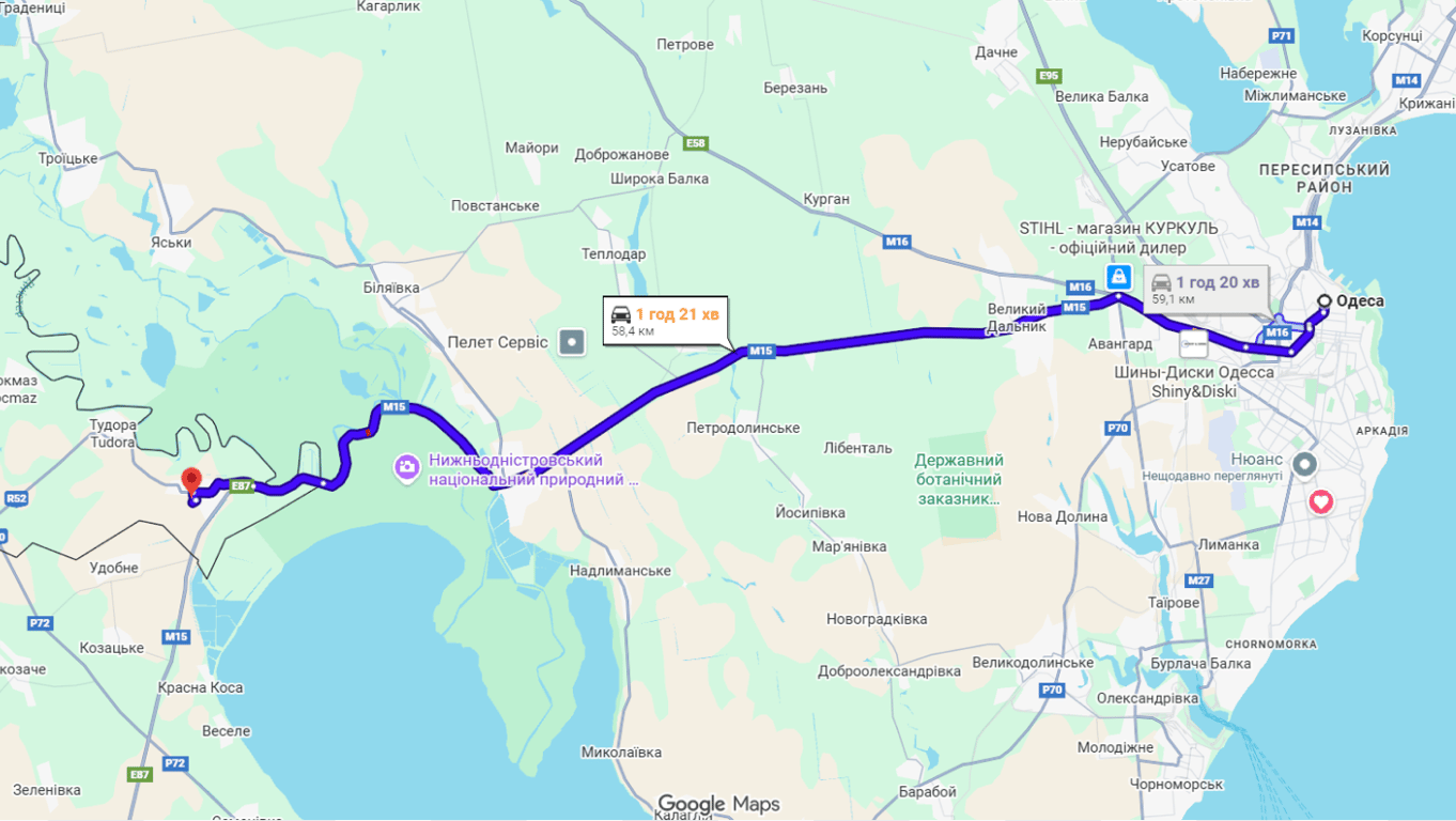 Затори на трасі Одеса-Рені