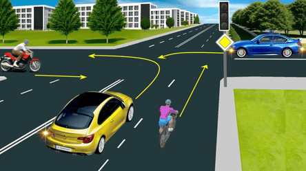 Тест ПДР для грамотних водіїв — хто проїде перехрестя першим - 285x160