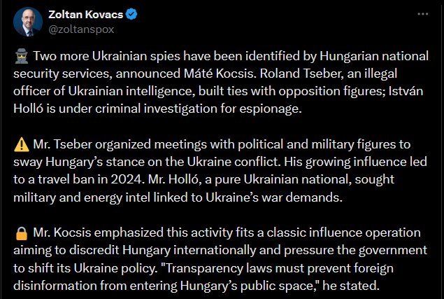 В Угорщині заявили, що ще виявили "українських шпигунів" - фото 1