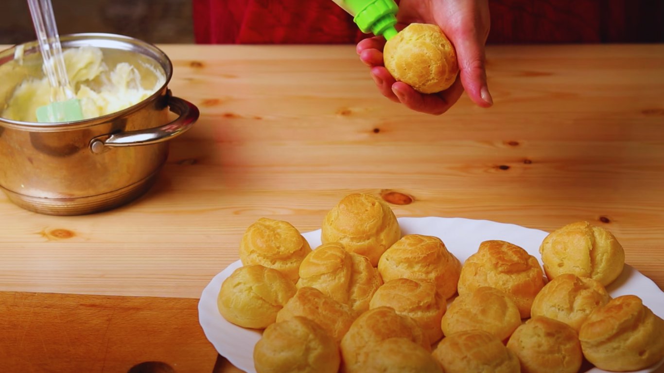 рецепт еклерів з начинкою