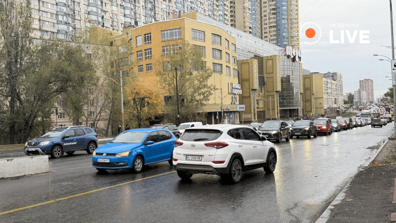 Затори в Києві лівий берег