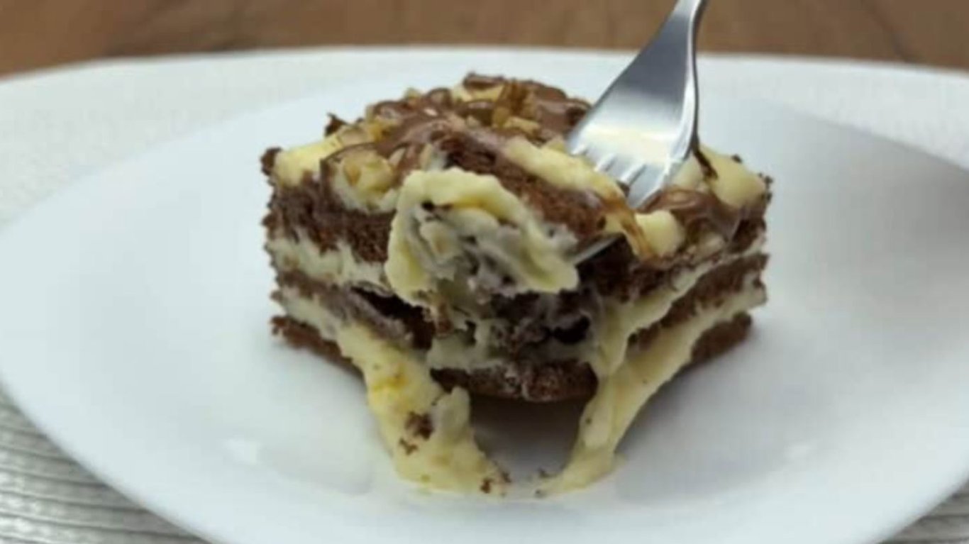 шоколадный торт за 25 минут работы вместе с выпечкой