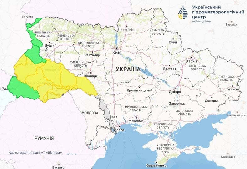 Небезпечні гідрологічні явища в Україні 15 вересня
