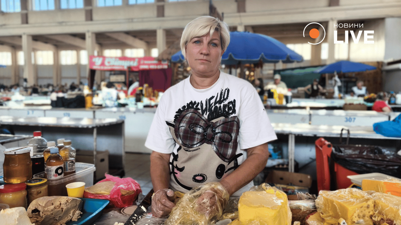 Галина про ціни на молочну продукцію. Фото: Новини.LIVE
