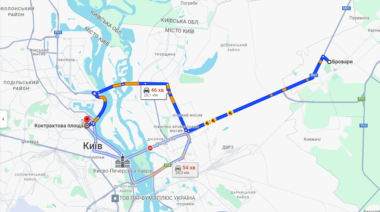 пробки на въезд в Киев 2 ноября