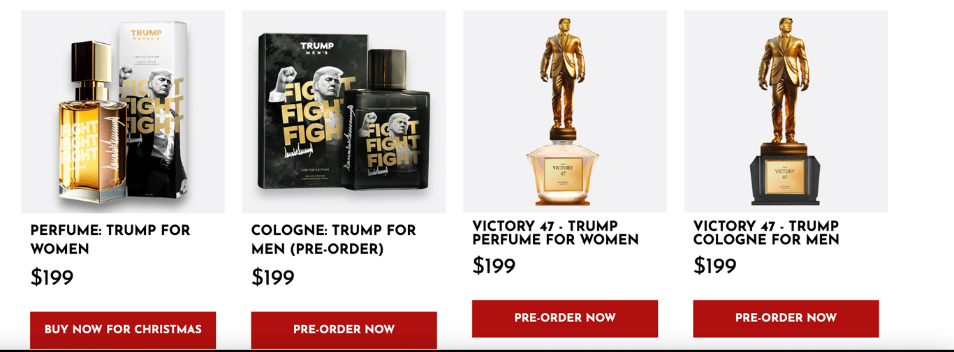 Дональд Трамп выпустил духи с фото жены Байдена - фото 3