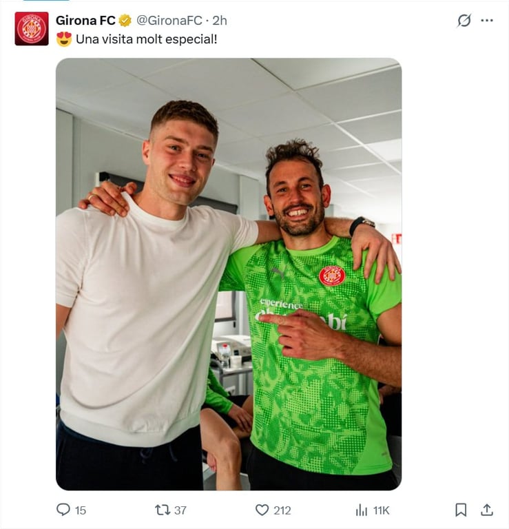 Артем Довбик посетил Жирону