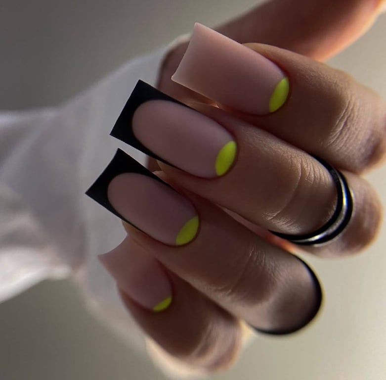 Colored jFrench tips are becoming more and more common